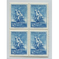 ARGENTINA 1957 GJ 1077a VARIEDAD LUCERO ESTAMPILLA NUEVA MINT U$ 15